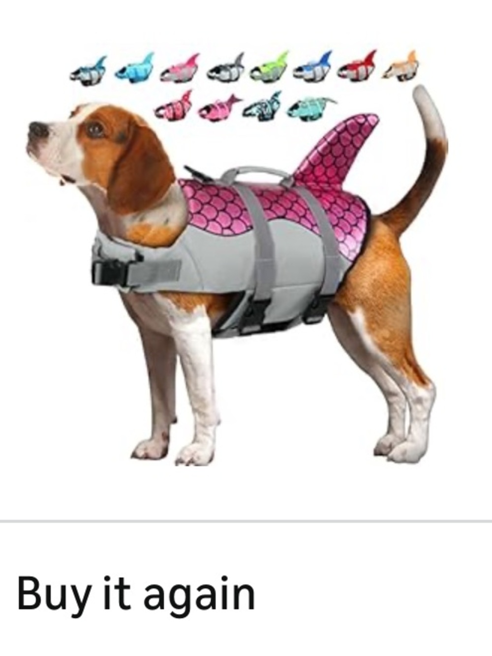 Dog Pink Mermaid Scale Life Jacket